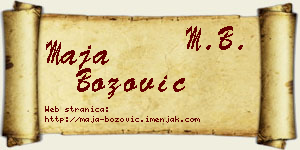 Maja Božović vizit kartica